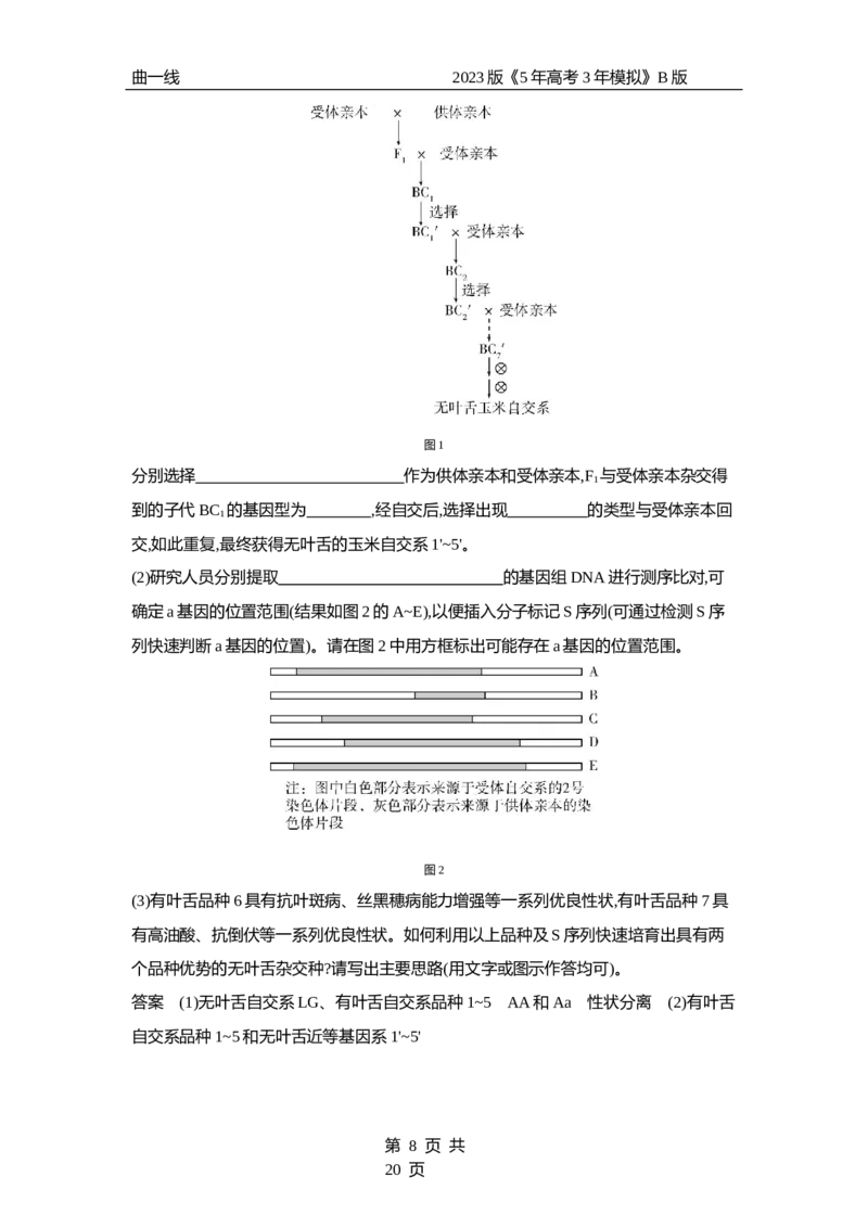 《1_专题11　基因的分离定律（专题资料包）_2023版教学资源包_2023版新高考新教材版选考总复习生物5·3B版_11_专题十一基因的分离定律_1_专题资料包》第8页预览
