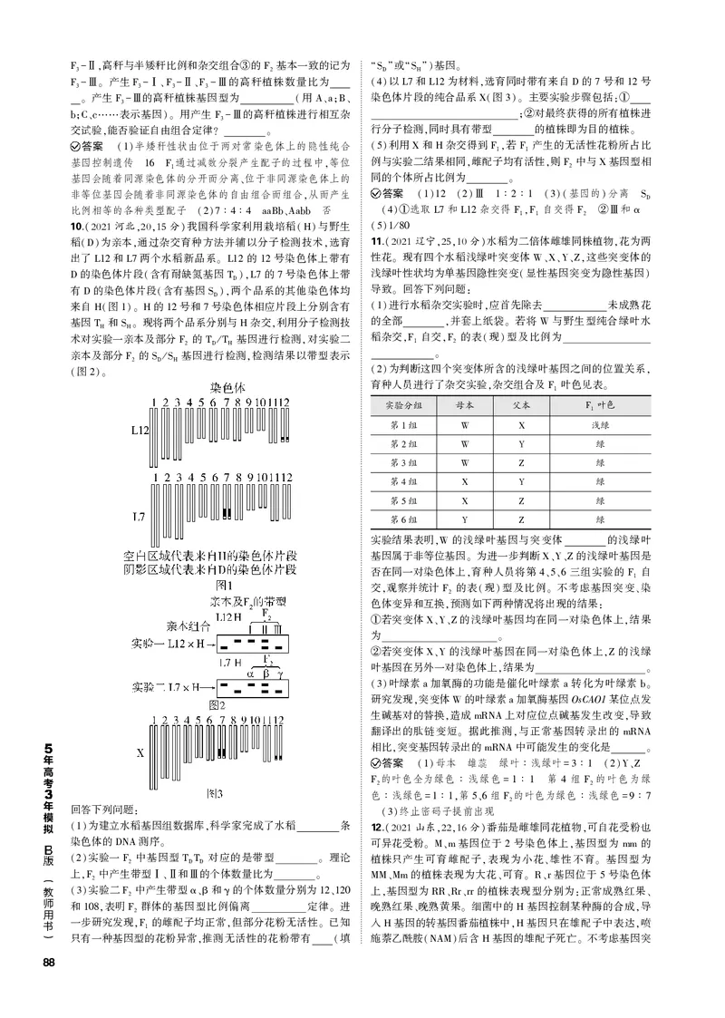 《1_专题12　基因的自由组合定律(PDF版）_2023版教学资源包_2023版新高考新教材版选考总复习生物5·3B版_12_专题十二基因的自由组合定律_4_专题电子书》第3页预览