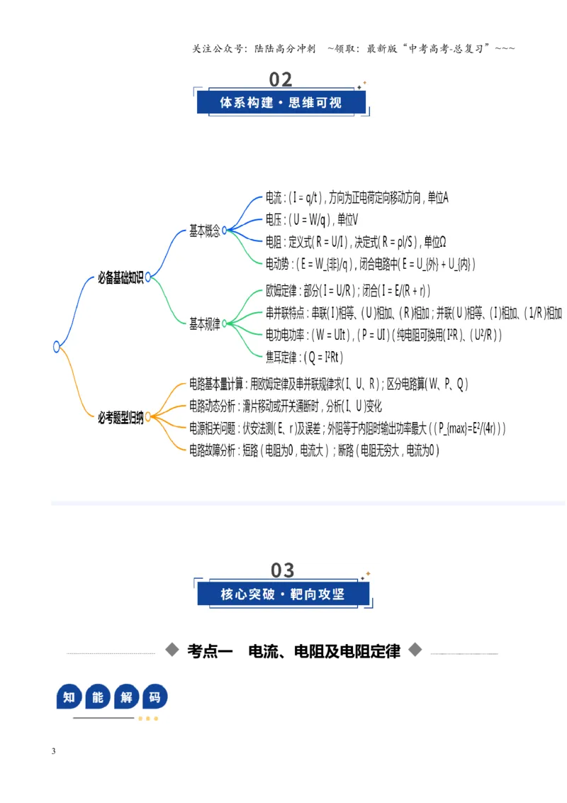 《第30讲电路的基本概念和原理（复习讲义）（福建专用）（学生版）_04-物理-高考总复习_一轮复习_2026年-物理高考一轮复习_2026年高考物理一轮课件+讲义+练习（福建专用）-G328》第3页预览