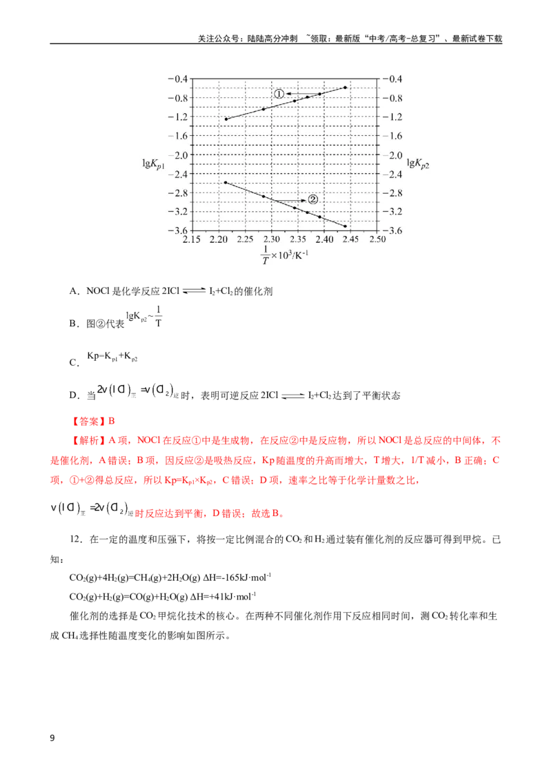 《考点25化学反应速率与平衡图象(好题冲关)(解析版)_05-化学-高考总复习_一轮复习_2024年_2024年高考化学一轮复习考点帮（全国通用）》第9页预览