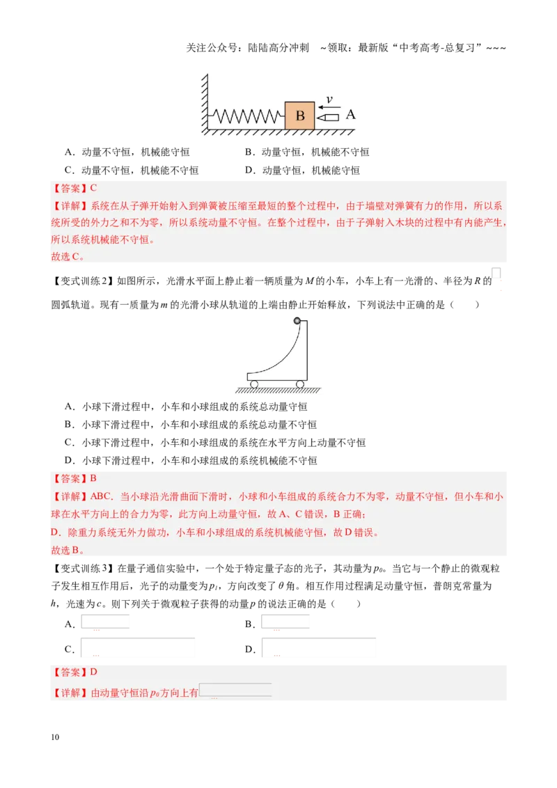 《第27讲动量守恒定律及其应用（复习讲义）（黑吉辽专用）（教师版）_04-物理-高考总复习_一轮复习_2026年-物理高考一轮复习_2026年高考物理一轮课件+讲义+练习（黑吉辽蒙专用）-G330》第10页预览