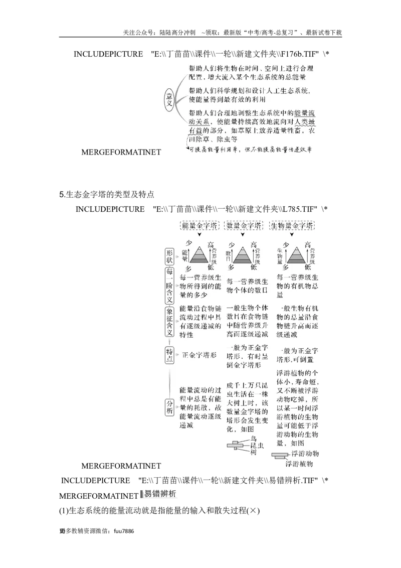 《第29讲生态系统的结构与能量流动_06-生物-高考总复习_一轮复习_2024年_2024高考生物大一轮复习课件讲义新人教版知识总结_2024年高考生物一轮复习讲义（新人教版）_另赠1套Word版题库》第10页预览