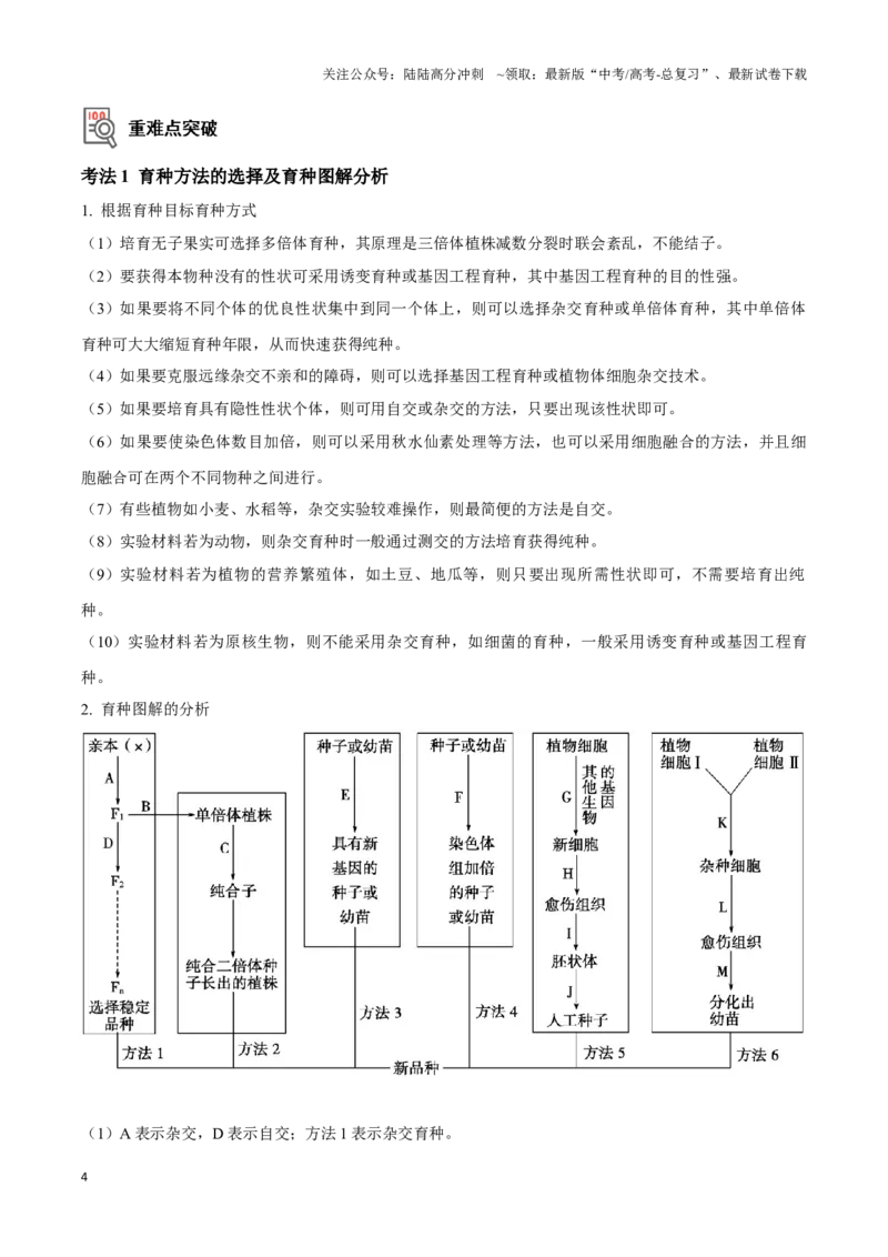 《考点26变异在育种上的应用（讲义）（解析版）_06-生物-高考总复习_一轮复习_2024年_2023-2024学年高三生物一轮复习_资料》第4页预览