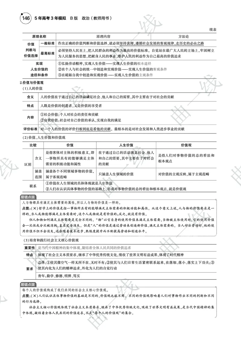 《1_092025版5·3B版新高考版专题九认识社会与价值选择PDF_2025版教学资源包_（总复习系列）2025版《5年高考3年模拟》新高考版B版（⭐全科）_一、图书电子教参_第四部分哲学与文化》第8页预览