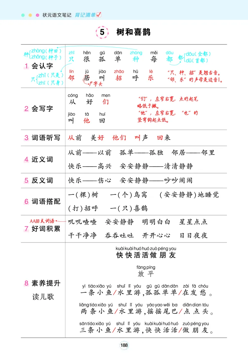 《一（下）语文状元语文笔记（背记清单）(1)_1年级下册同步教辅_1下-语文_一下语文-预习资料》第8页预览