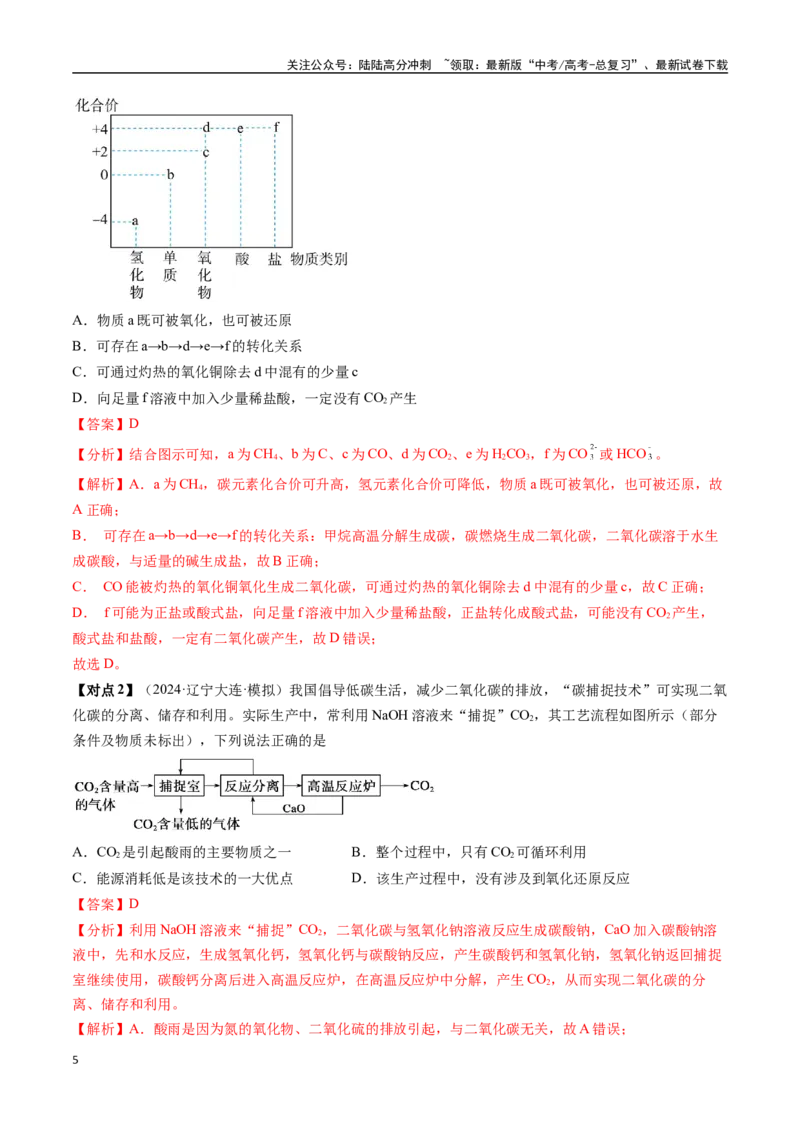 《考点16碳、硅及无机非金属材料（核心考点精讲精练）-（新高考通用）（教师版）_05-化学-高考总复习_一轮复习_2025年_2025年高考化学一轮复习考点精讲精练（新高考通用）》第5页预览