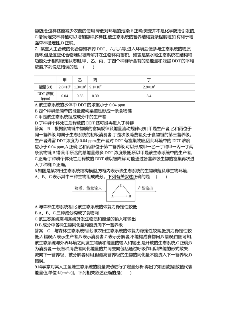 《1_23-专题二十三生态系统及其稳定性_2024版教学资源包_2024版.新高考版生物.5·3A版_23_专题二十三生态系统及其稳定性_6_专题检测》第3页预览