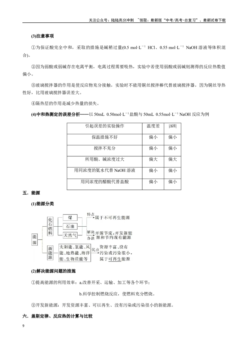 《考点35化学能与热能（热化学）（教师版）（新教材新高考）_05-化学-高考总复习_一轮复习_2025年_2025年高考化学一轮·考点讲义练习复习讲义（新教材新高考）_资料》第9页预览