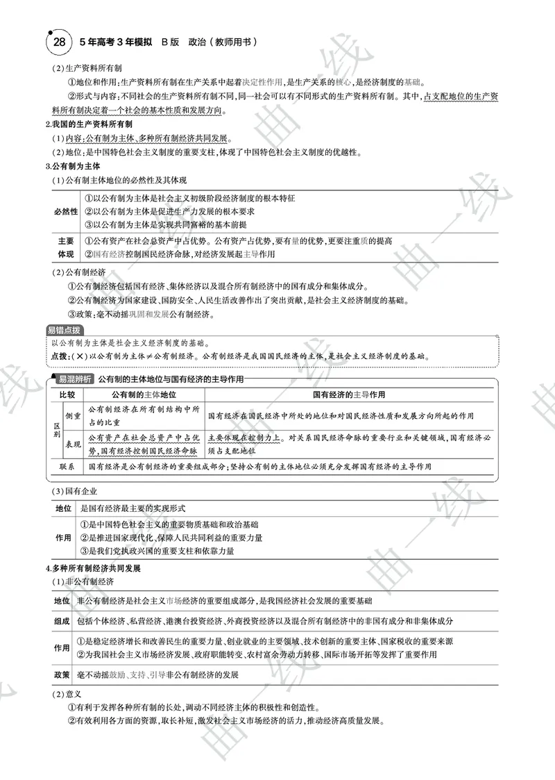 《1_032025版5·3B版新高考版专题三生产资料所有制与经济体制PDF_2025版教学资源包_（总复习系列）2025版《5年高考3年模拟》新高考版B版（⭐全科）_一、图书电子教参_4_专题电子书》第3页预览