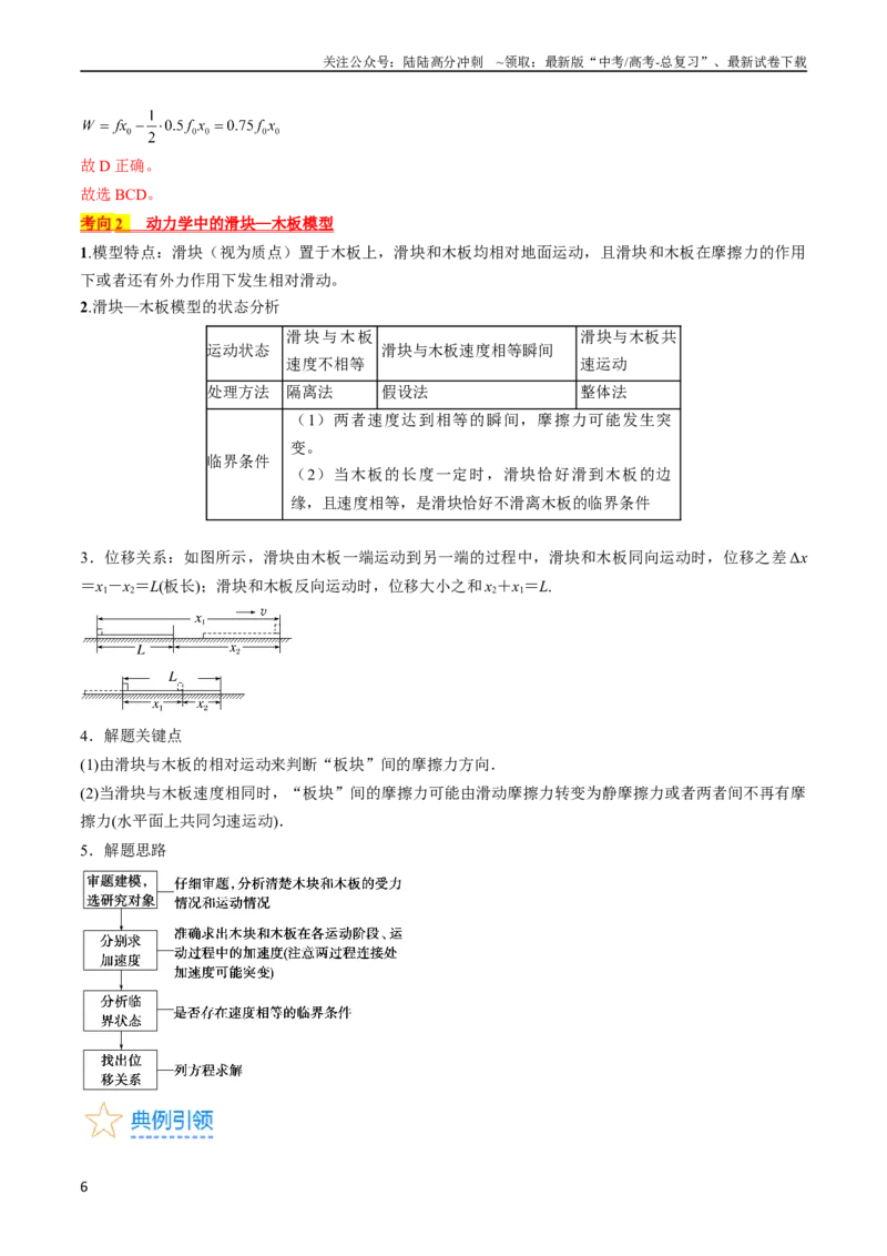 《考点13动力学中的两类常见模型（解析版）_04-物理-高考总复习_一轮复习_2024年_2024年高考物理一轮复习考点帮（全国通用）_答案解析版》第6页预览