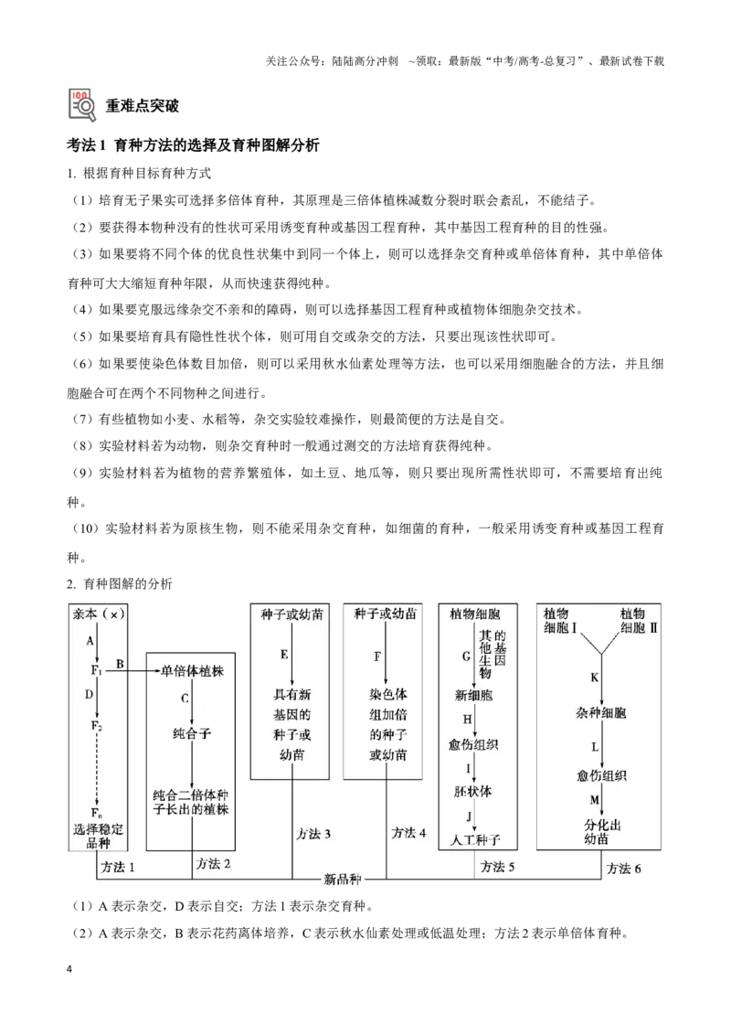 《考点26变异在育种上的应用（讲义）（原卷版）_06-生物-高考总复习_一轮复习_2024年_2023-2024学年高三生物一轮复习_资料》第4页预览