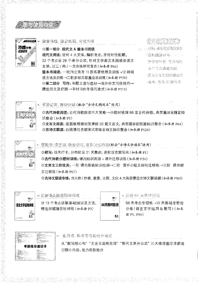 《1试题研究A4_2026版《万维中考试题研究》多省合集_2026版《万唯中考-试题研究》河北语数英物化_2026万唯中考试题研究河北语文》第4页预览
