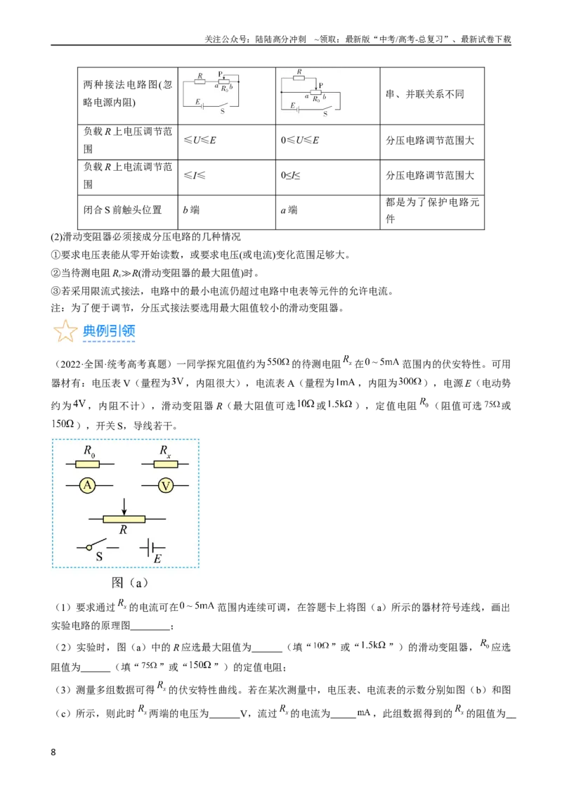 《考点40电学实验基础（解析版）_04-物理-高考总复习_一轮复习_2024年_2024年高考物理一轮复习考点帮（全国通用）_答案解析版》第8页预览