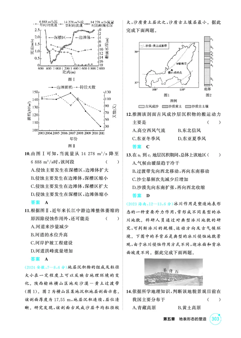 《1_05第五章_2026版教学资源包_202653高考总复习A版_广东版_2026版.广东版.选考总复习.地理.5·3A版_第五章地表形态的塑造_1_精练册PDF》第8页预览