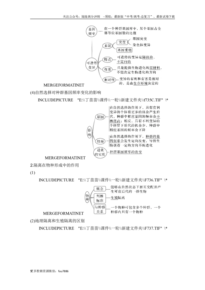 《第21讲生物的进化_06-生物-高考总复习_一轮复习_2024年_2024高考生物大一轮复习课件讲义新人教版知识总结_2024年高考生物一轮复习讲义（新人教版）_另赠1套Word版题库_必修2》第5页预览