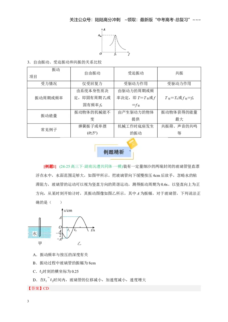 《第27讲机械振动（教师版）_04-物理-高考总复习_一轮复习_2026年-物理高考一轮复习_2026年高考物理一轮复习考点精讲精练（全国通用）-G346_资料_2026版》第3页预览