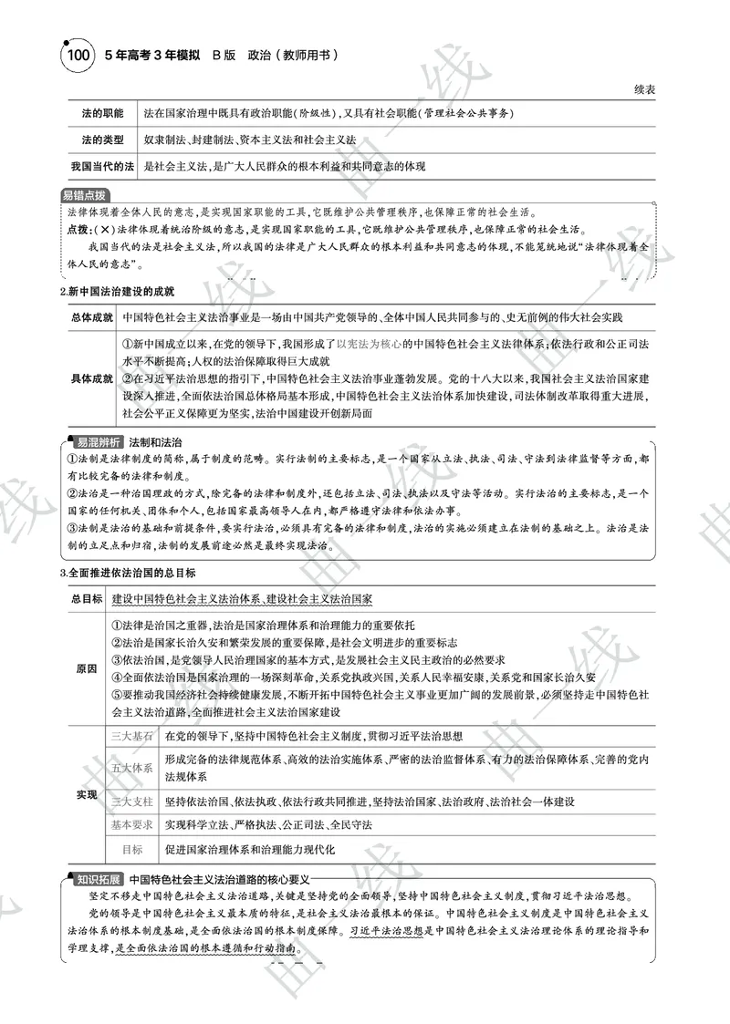 《1_072025版5·3B版新高考版专题七全面依法治国PDF_2025版教学资源包_（总复习系列）2025版《5年高考3年模拟》新高考版B版（⭐全科）_2025版.新高考新教材版.选考总复习.政治.5·3B版》第2页预览
