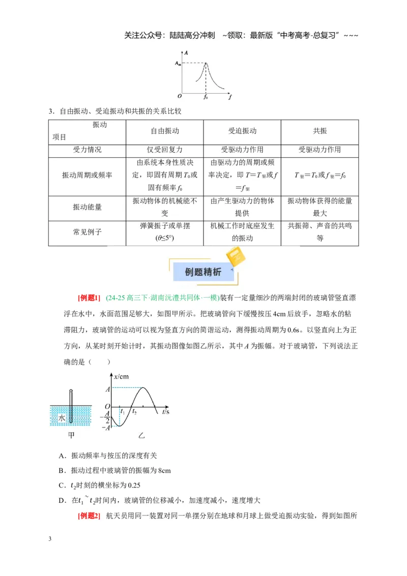 《第27讲机械振动（学生版）_04-物理-高考总复习_一轮复习_2026年-物理高考一轮复习_2026年高考物理一轮复习考点精讲精练（全国通用）-G346_资料_2026版》第3页预览