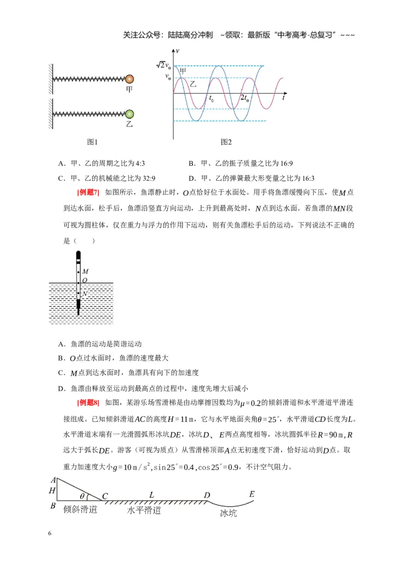《第27讲机械振动（学生版）_04-物理-高考总复习_一轮复习_2026年-物理高考一轮复习_2026年高考物理一轮复习考点精讲精练（全国通用）-G346_资料_2026版》第6页预览