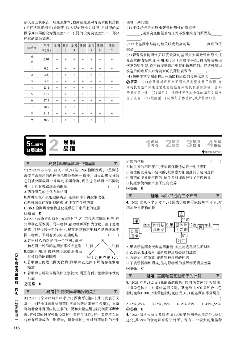 《1_专题15　生物的进化(PDF版）_2023版教学资源包_2023版新高考新教材版选考总复习生物5·3B版_15_专题十五生物的进化_4_专题电子书》第3页预览