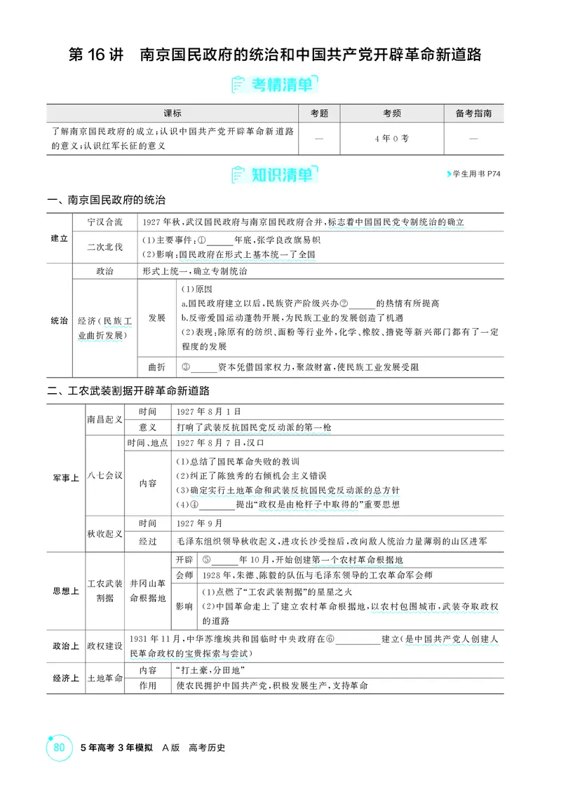 《1_07-第七单元　中国成立与新民主主义革命_2026版教学资源包_202653高考总复习A版_广东版_2026版.广东版.选考总复习.历史.5·3A版_二、教师用书PDF_必修中外历史纲要（上）_2_精讲册PDF》第5页预览