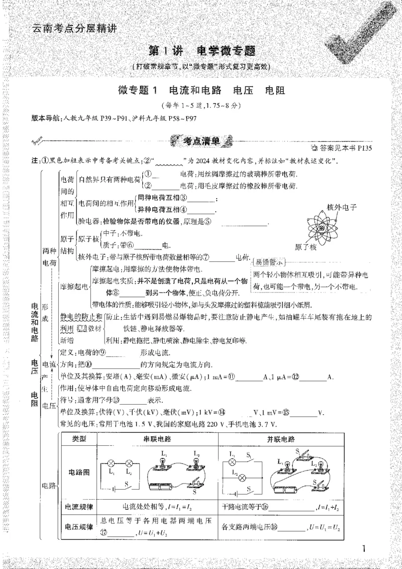 《1试题研究A4_2026版《万维中考试题研究》多省合集_2026版《万唯中考-试题研究》云南语数英物化_2026万唯中考试题研究云南物理》第9页预览