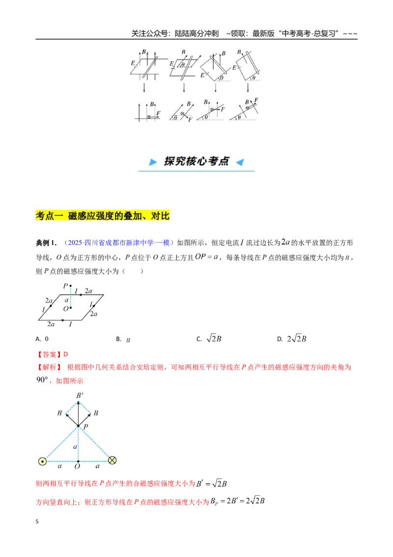 《第31讲磁场的性质及安培力（高效培优讲义）（教师版）_04-物理-高考总复习_一轮复习_2026年-物理高考一轮复习_2026年高考物理一轮复习考点精讲精练（新高考通用）-G58_2026版》第5页预览