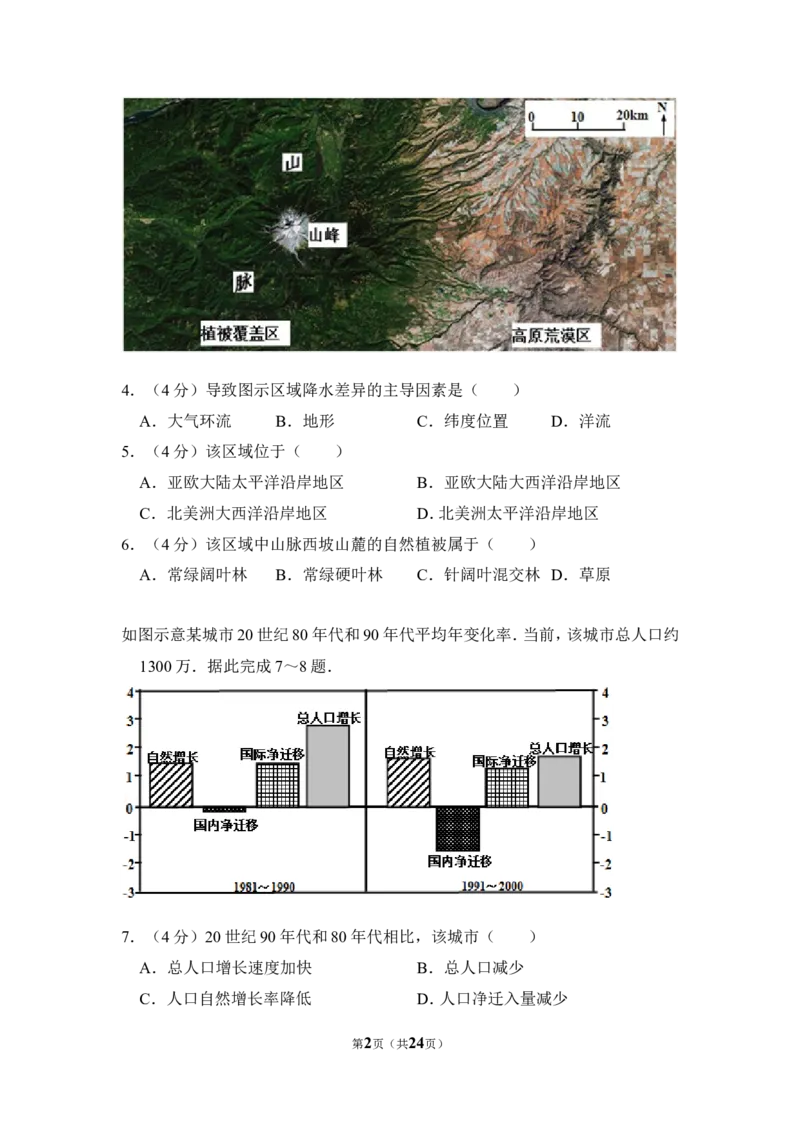 《2013年全国统一高考地理试卷（新课标ⅰ）（含解析版）(1)_地理_2027年高考地理专项复习_2008年-2026年地理高考真题-G427_2008-2020年高考_全国卷_全国统一高考地理（新课标ⅰ）08-21_A4word版》第2页预览