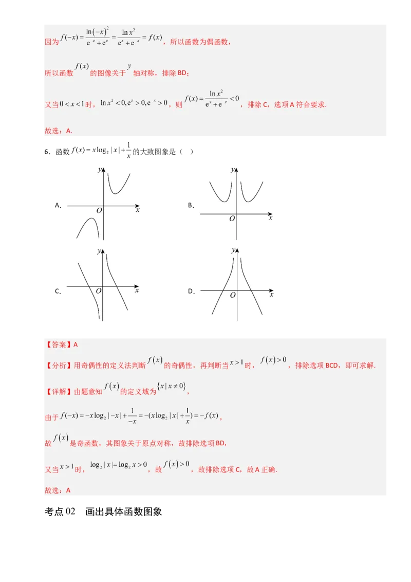 《2.5函数的图像（全国通用）（5大考点）（教师版）_高考一二三轮复习_数学_2027年高考数学一轮更新中_12027年高考数学一轮复习考点专题训练（全国通用）》第5页预览