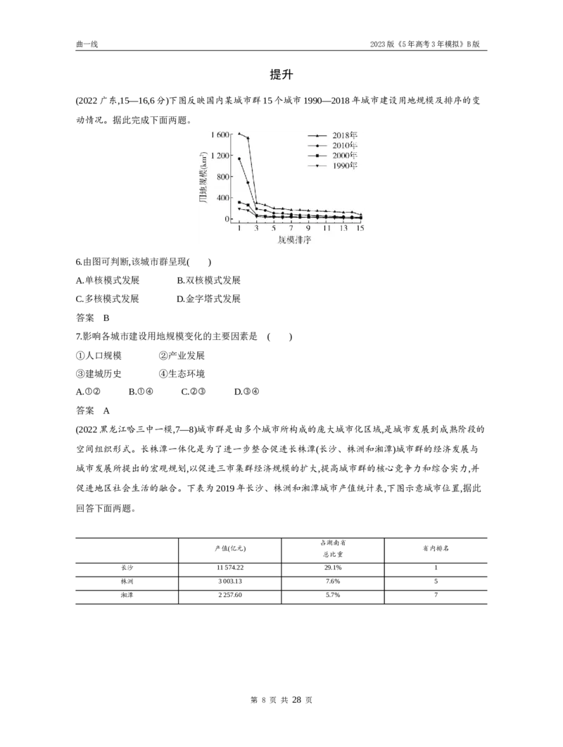 《1_专题八城镇与乡村（试题word）_2023版教学资源包_2023版新高考新教材版选考总复习地理5·3B版_8_专题八城镇与乡村_3_专题八城镇与乡村（试题WORD）_1_试题WORD》第8页预览