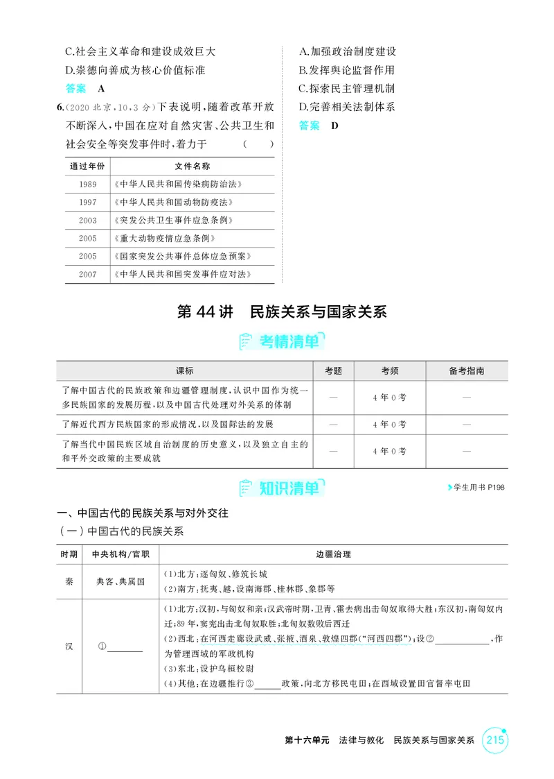 《1_16-第十六单元　法律与教化　民族关系与国家关系_2026版教学资源包_202653高考总复习A版_广东版_2026版.广东版.选考总复习.历史.5·3A版_二、教师用书PDF_选择性必修1国家制度与社会治理_84》第8页预览