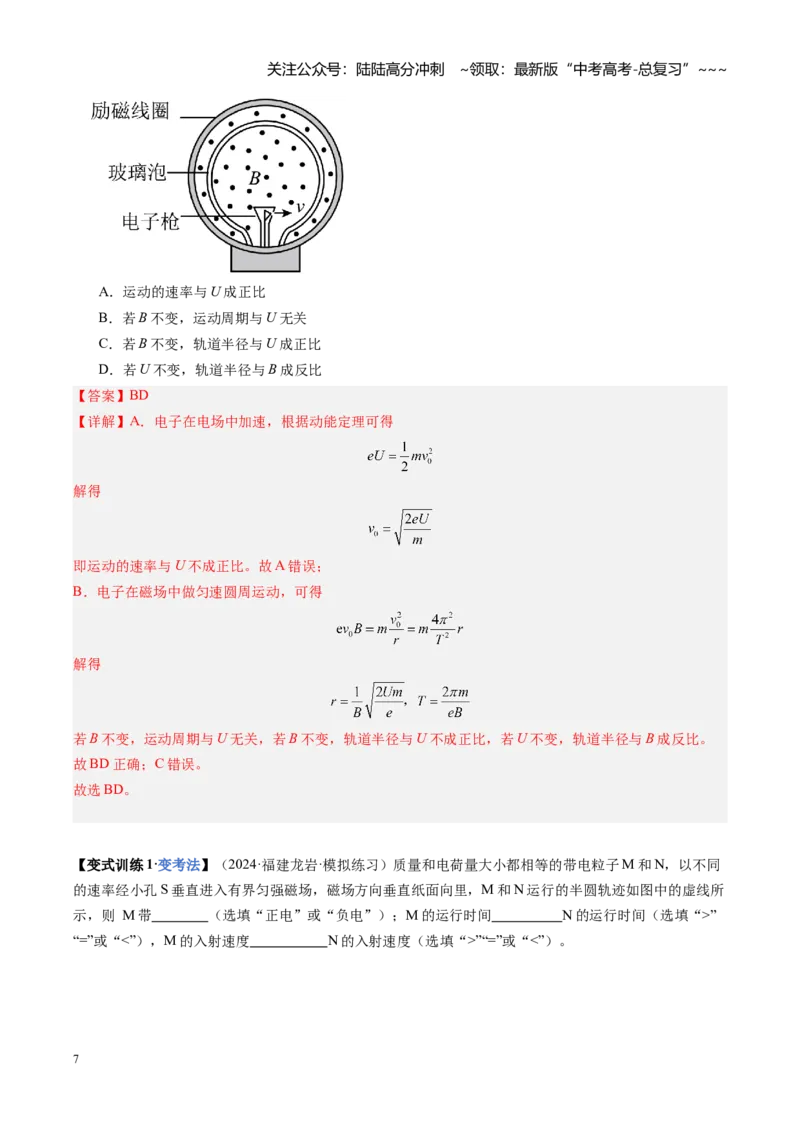 《第38讲洛伦兹力带电粒子在匀强磁场中的运动（复习讲义）（福建专用）（教师版）_04-物理-高考总复习_一轮复习_2026年-物理高考一轮复习》第7页预览