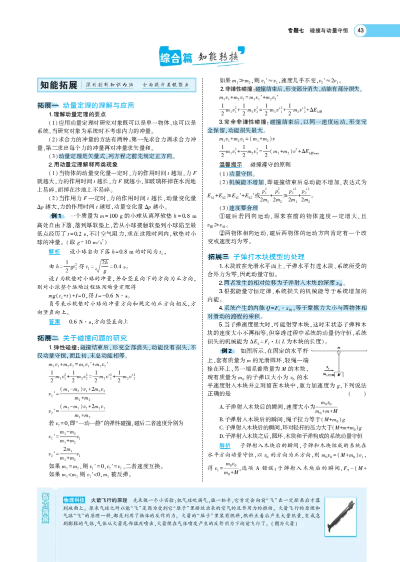《1_专题考点精析(1)_2023版教学资源包_2023版新高考版选考总复习物理5·3A版_7_专题七动量与动量守恒_7_专题考点精析》第3页预览