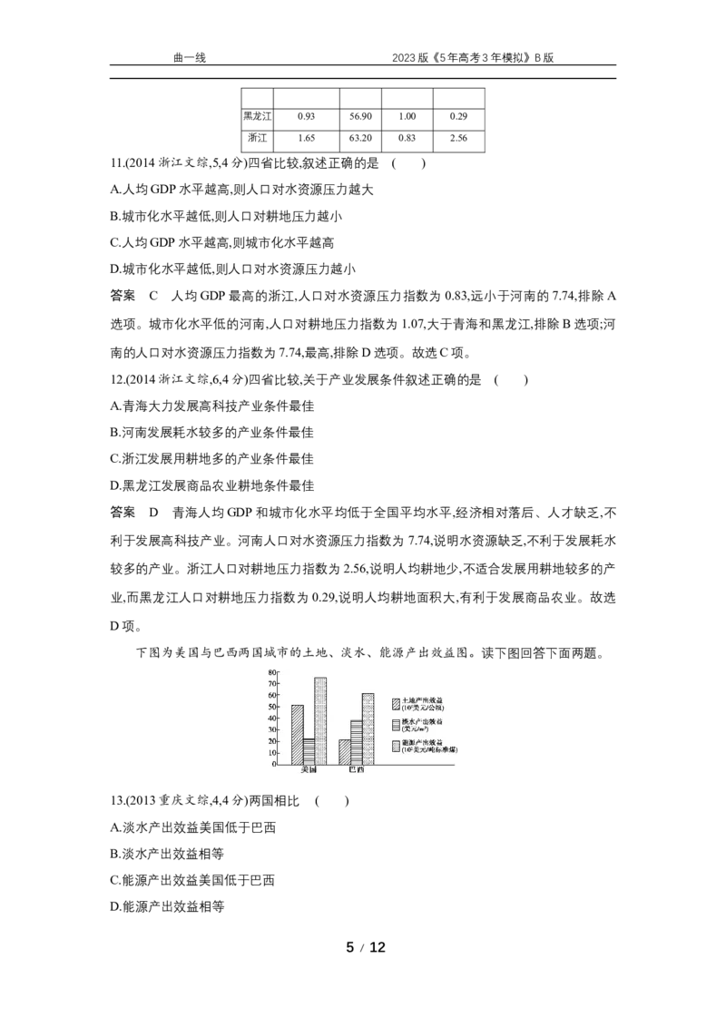 《1_专题十六　十年真题_2023版教学资源包_2023版新高考新教材版选考总复习地理5·3B版_16_专题十六资源与国家安全(1)_4_专题十六专题资料包（WORD版）_1_专题资料包》第5页预览