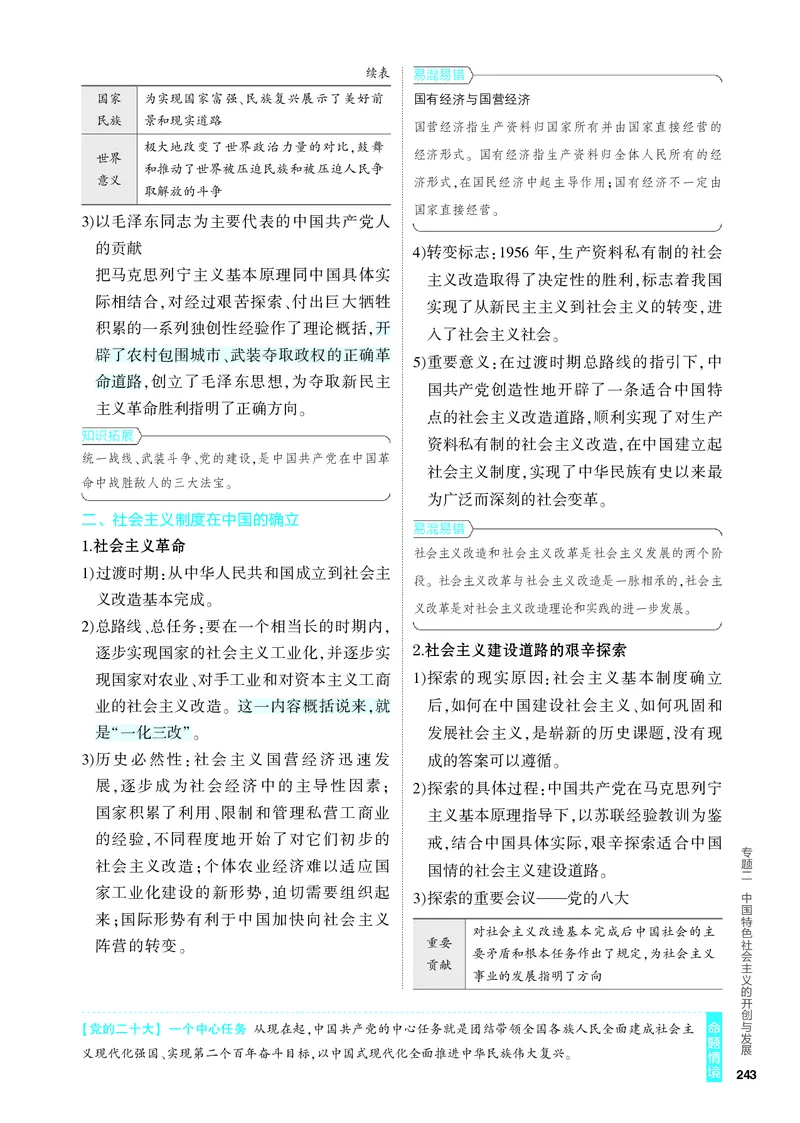 《2_4.知识讲解专题二_2024版教学资源包_2024版.新高考版政治.5·3A版_2_专题二中国特色社会主义的开创与发展_4_PDF教参电子书》第2页预览