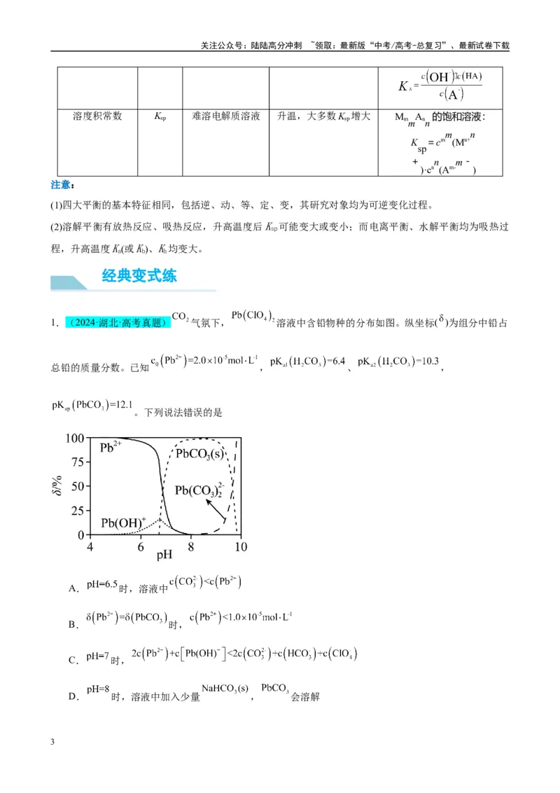 《（能力版）微专题42四大平衡常数的计算与应用-（学生版）(全国版)_05-化学-高考总复习_一轮复习_2024年_2024高考化学一轮复习考点微专题考情分析经_资料_2025版》第3页预览