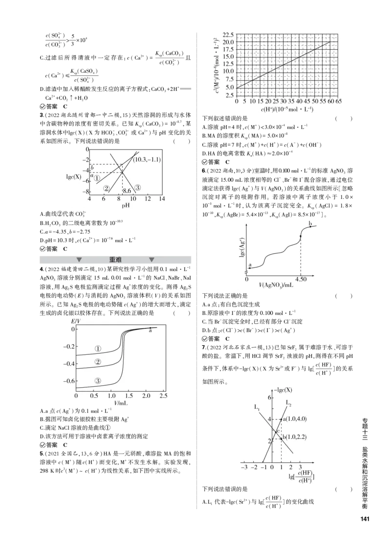 《1_专题十三　盐类水解和沉淀溶解平衡_2023版教学资源包_2023版新高考新教材版选考总复习化学5·3B版_13_专题十三盐类水解和沉淀溶解平衡_3_专题电子书》第3页预览