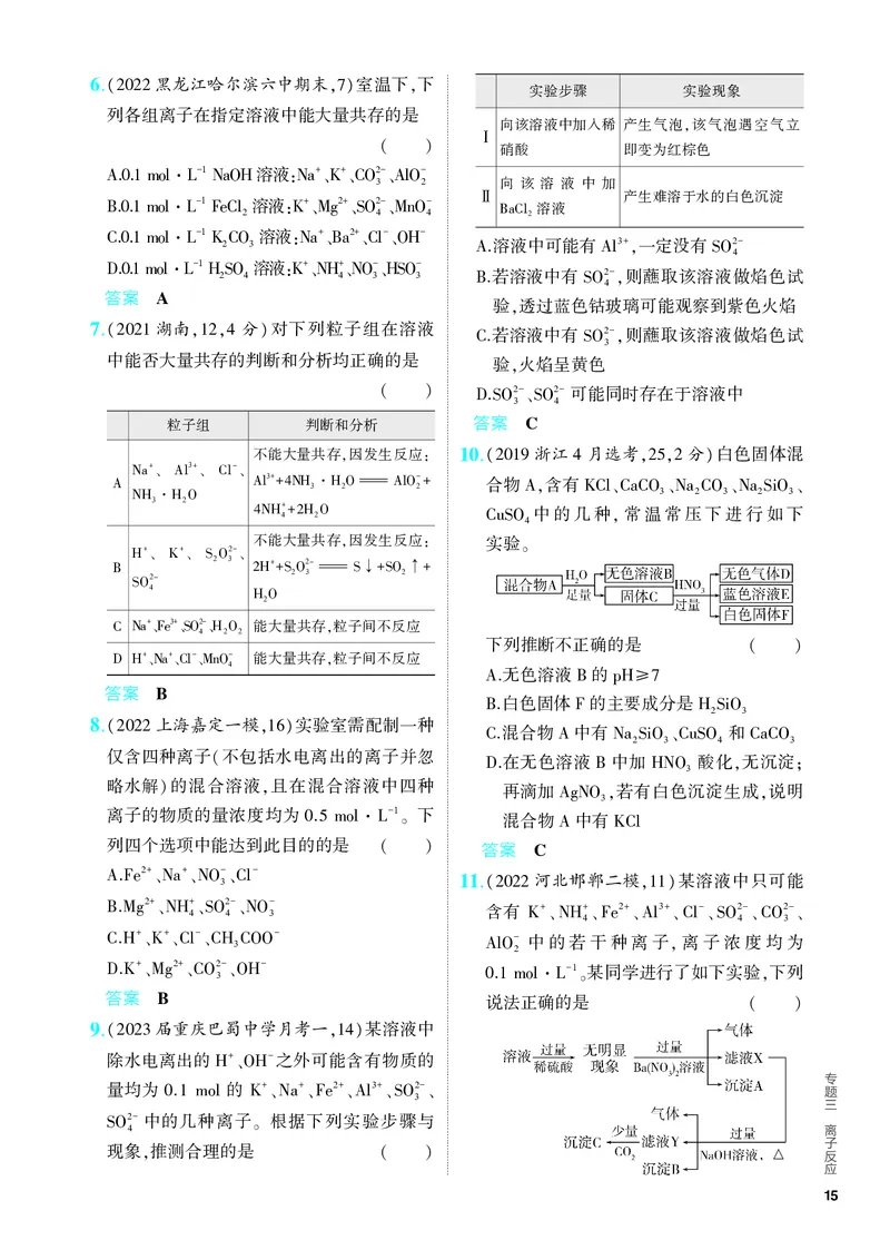 《2_5.PDF教参电子书——分层集训册_2024版教学资源包_2024版.新高考版化学.5·3A版_3_专题三离子反应_6_专题电子书》第4页预览