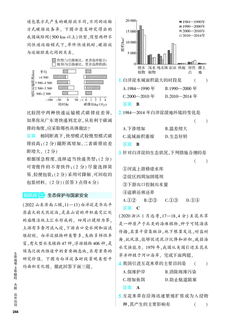 《1_5.PDF教参电子书——分层集训册_2024版教学资源包_2024版.新高考版地理.5·3A版_19_专题十七环境与国家安全_4_PDF教参电子书》第2页预览