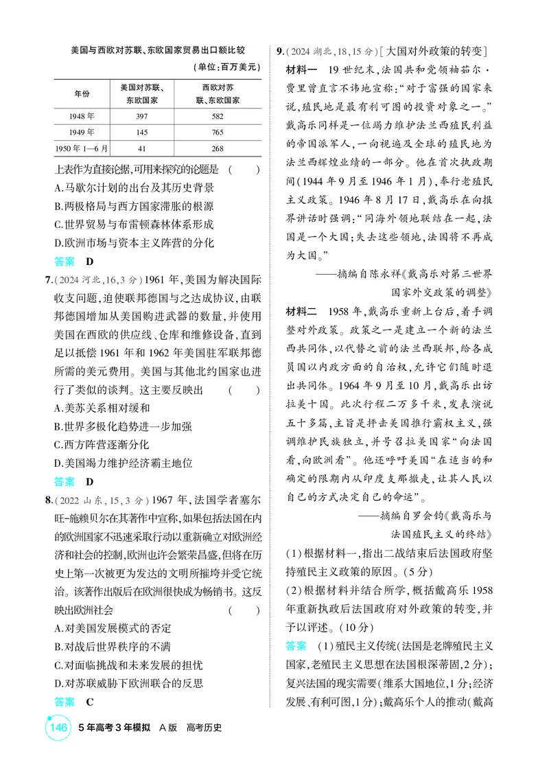 《1_14-第十四单元　20世纪下半叶世界的新变化与当代世界的发展_2026版教学资源包_202653高考总复习A版_广东版_2026版.广东版.选考总复习.历史.5·3A版_二、教师用书PDF_必修中外历史纲要（下）》第2页预览