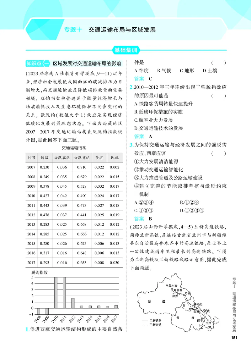 《1_5.PDF教参电子书——分层集训册_2024版教学资源包_2024版.新高考版地理.5·3A版_12_专题十交通运输布局与区域发展_4_PDF教参电子书》第1页预览
