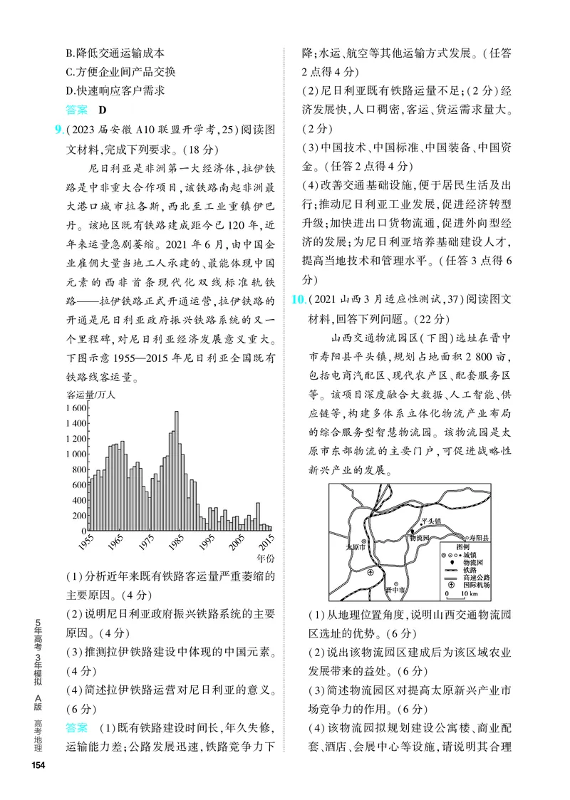 《1_5.PDF教参电子书——分层集训册_2024版教学资源包_2024版.新高考版地理.5·3A版_12_专题十交通运输布局与区域发展_4_PDF教参电子书》第4页预览
