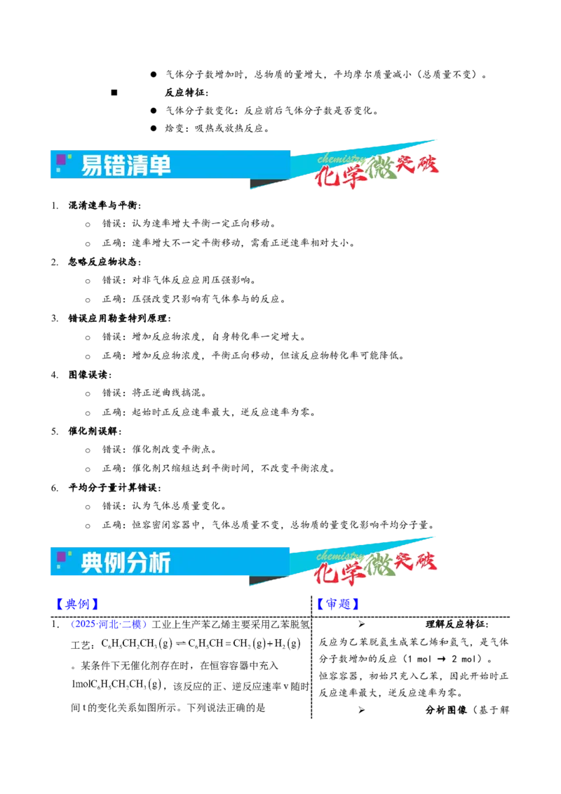 《2-2速率-时间图像（教师版）_高考一二三轮复习_化学_2026年-化学高考专项复习_22026年高考化学培优微突破讲义（全国通用）》第3页预览