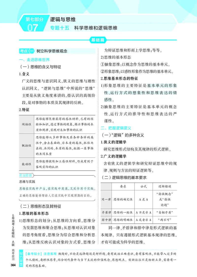 《2_4.知识讲解专题十五_2024版教学资源包_2024版.新高考版政治.5·3A版_15_专题十五科学思维和逻辑思维_4_PDF教参电子书》第1页预览