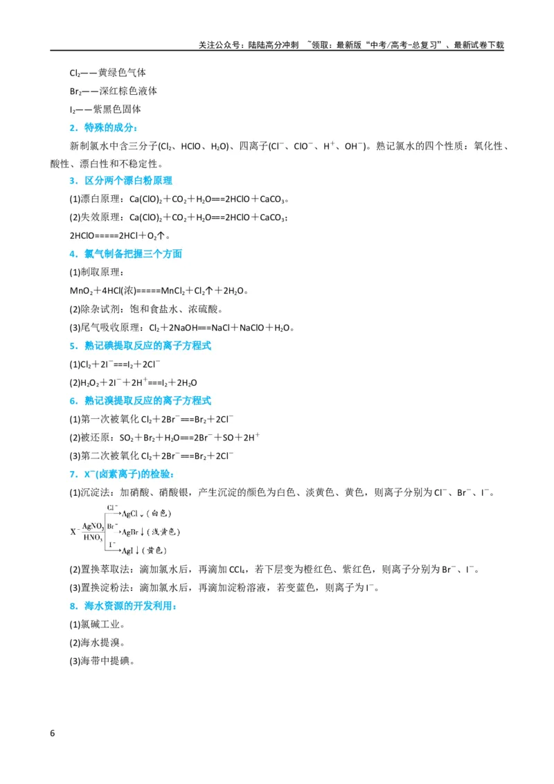 《（升级版）微专题30非金属及其化合物制备流程与实验探究（S、Se、Te、Cl、Br、I）（教师版）(全国版)_05-化学-高考总复习_一轮复习_2024年_2024高考化学一轮复习考点微专题考情分析经_资料》第6页预览