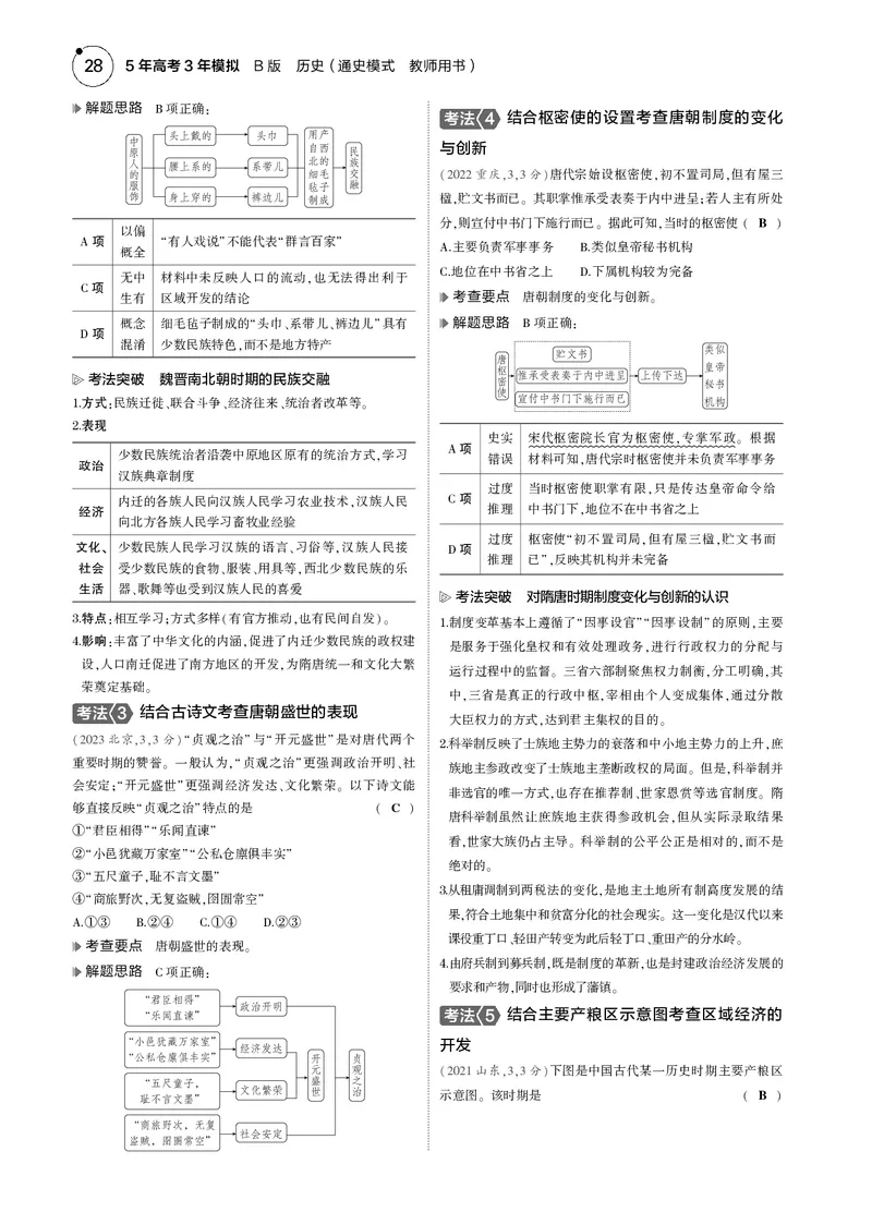 《1_5.2025版5·3版通史版教师用书PDF_2025版教学资源包_（总复习系列）2025版《5年高考3年模拟》新高考版B版（⭐全科）_2025版.新高考新教材版.高考总复习.通史.5·3B版_模块一中国古代史_342》第6页预览