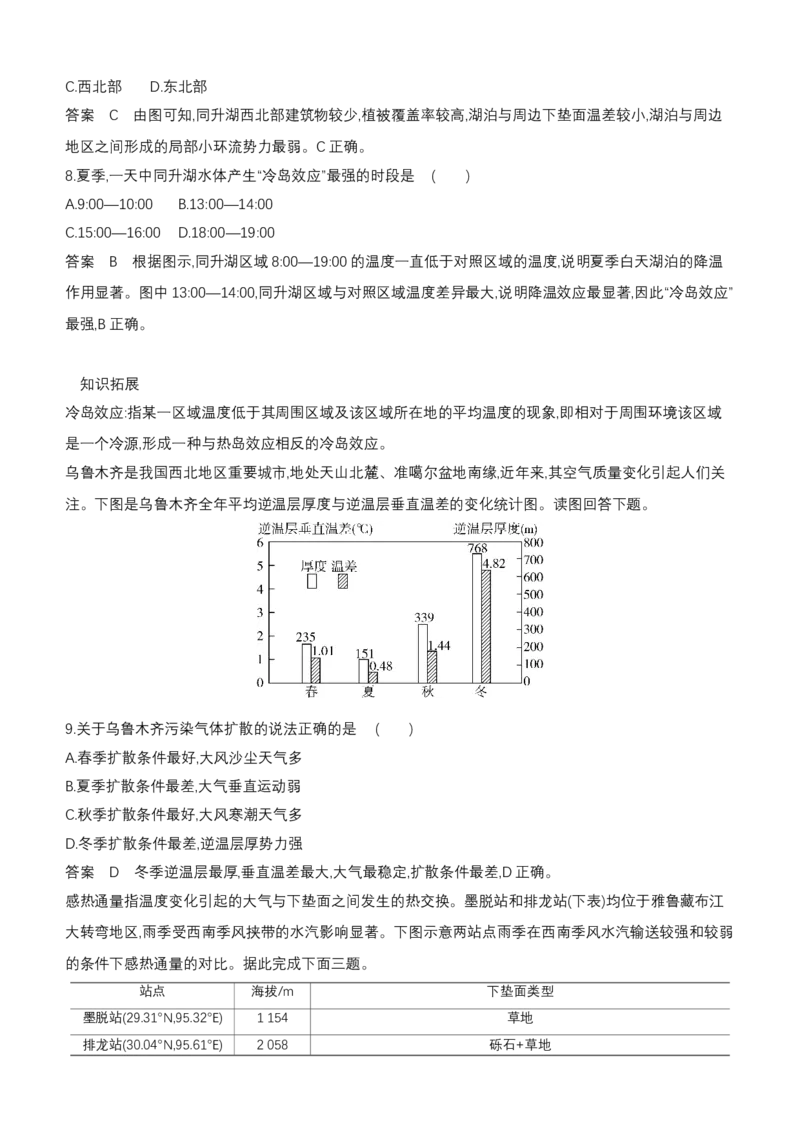《1_专题3.1　大气的热力作用与水平运动_2024版教学资源包_2024版.新高考版地理.5·3A版_3_专题三第一讲大气的热力作用与水平运动_6_专题检测》第4页预览