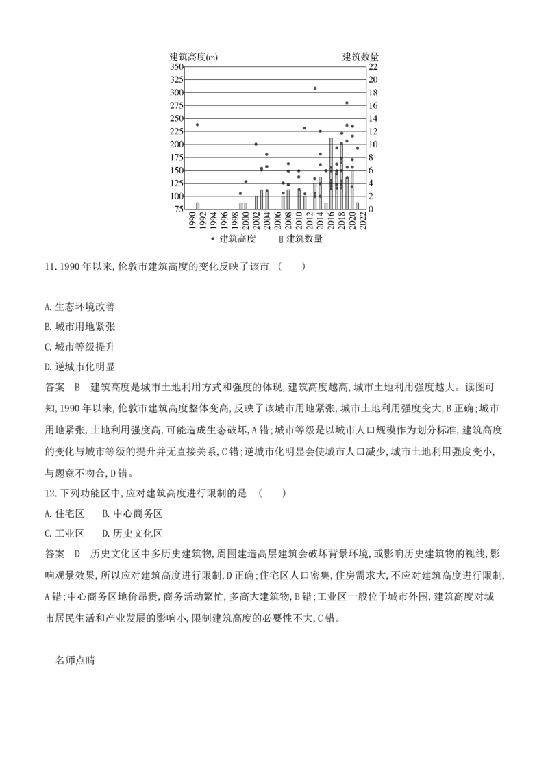《1_专题八　城镇与乡村_2024版教学资源包_2024版.新高考版地理.5·3A版_10_专题八城镇与乡村_6_专题检测》第5页预览