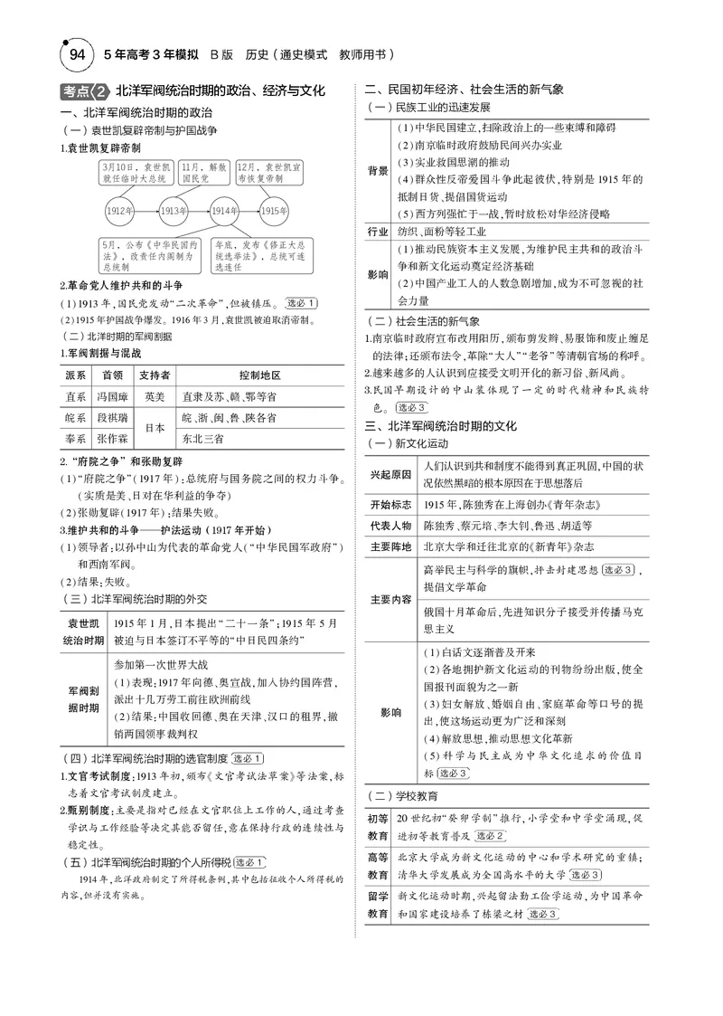 《1_5.2025版5·3版通史版教师用书PDF_2025版教学资源包_（总复习系列）2025版《5年高考3年模拟》新高考版B版（⭐全科）_2025版.新高考新教材版.高考总复习.通史.5·3B版_模块二中国近现代史_244》第3页预览