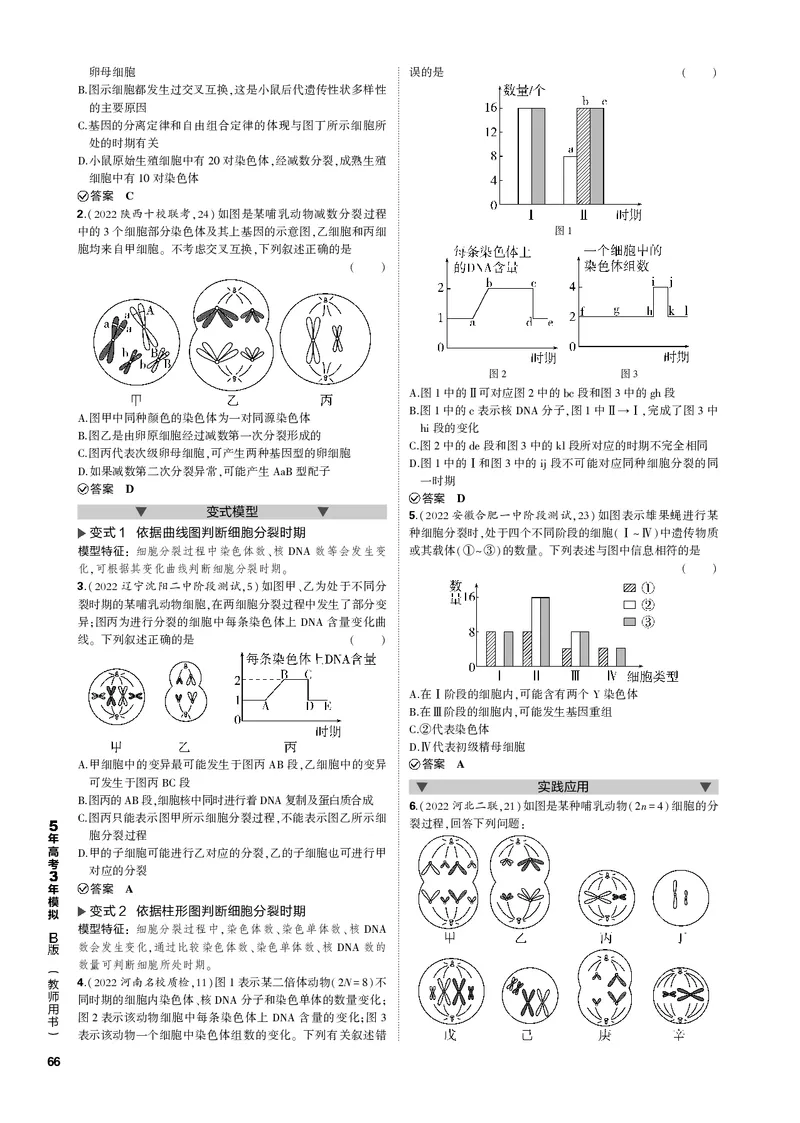 《1_专题9　遗传的细胞基础(PDF版）_2023版教学资源包_2023版新高考新教材版选考总复习生物5·3B版_9_专题九遗传的细胞基础_4_专题电子书》第5页预览